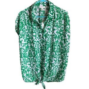 Tamara H. blouse Top green plus SZ 2X New with tags buttons ties New with tags